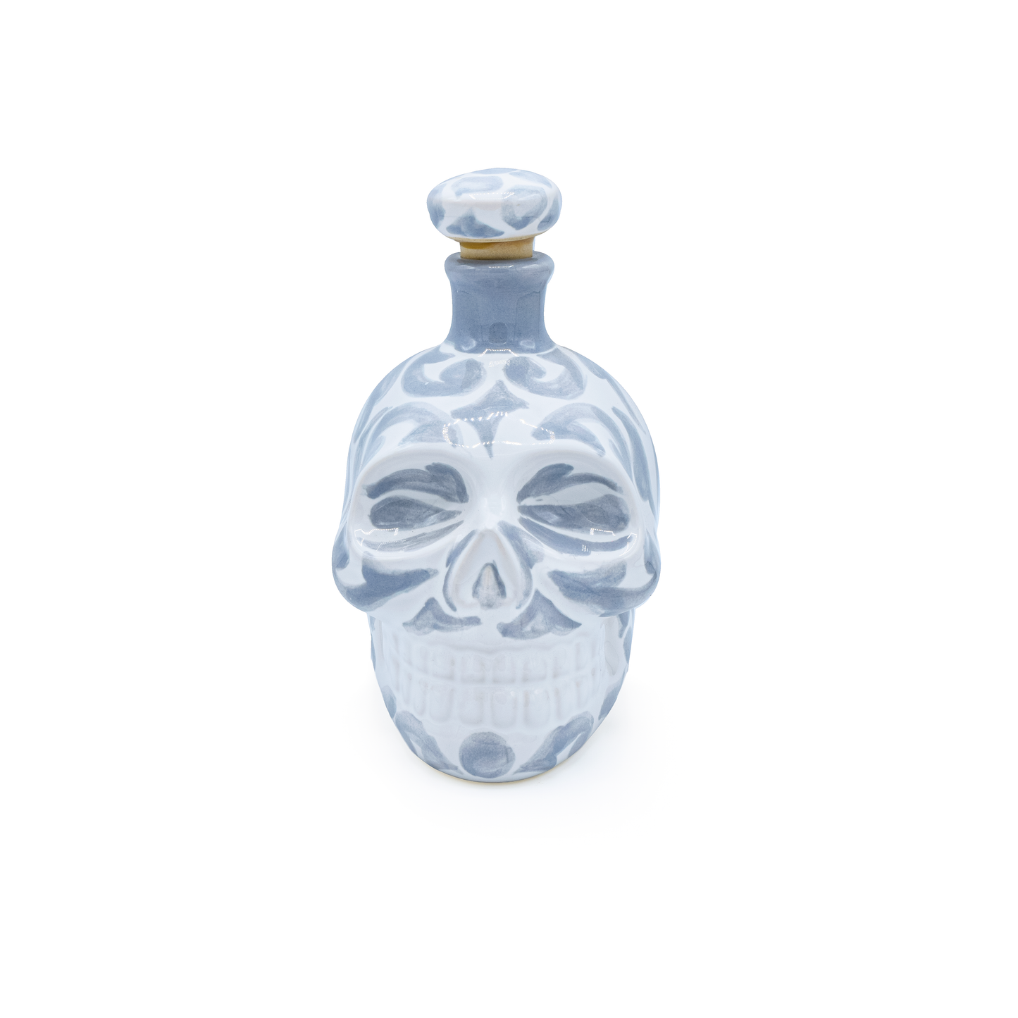 Mexican Large Skull Bottle Ceramic - Licorera Calavera