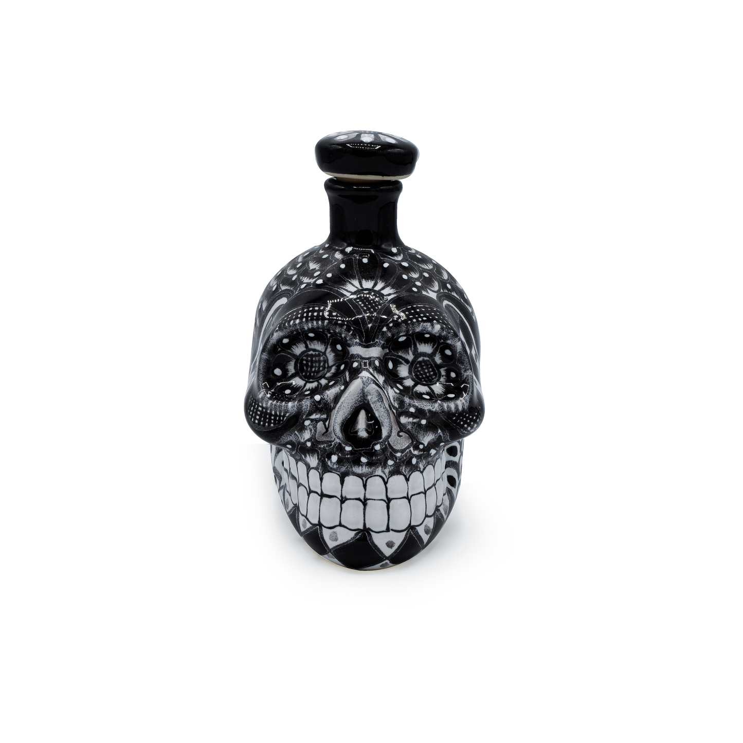 Mexican Large Skull Bottle Ceramic - Licorera Calavera