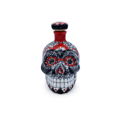 Mexican Large Skull Bottle Ceramic - Licorera Calavera