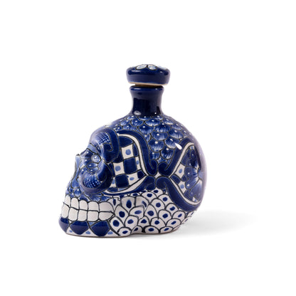 Mexican Large Skull Bottle Ceramic - Licorera Calavera