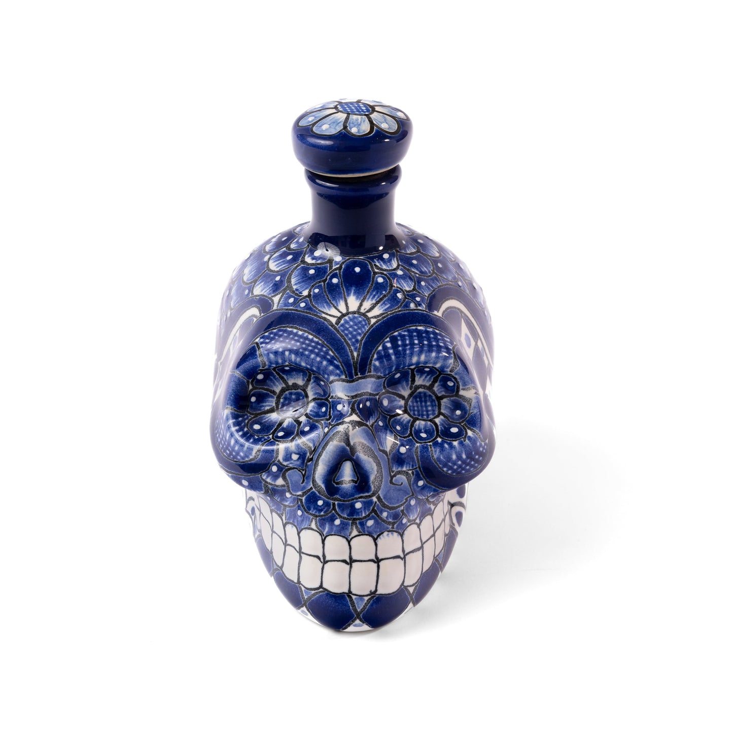 Mexican Large Skull Bottle Ceramic - Licorera Calavera