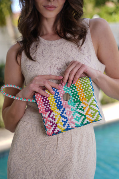 Handwoven Recycled Plastic Wristlet