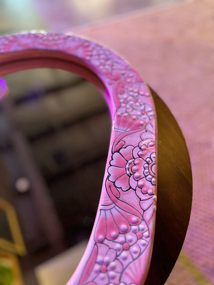 Pink Talavera Mirror - Espejo Talavera
