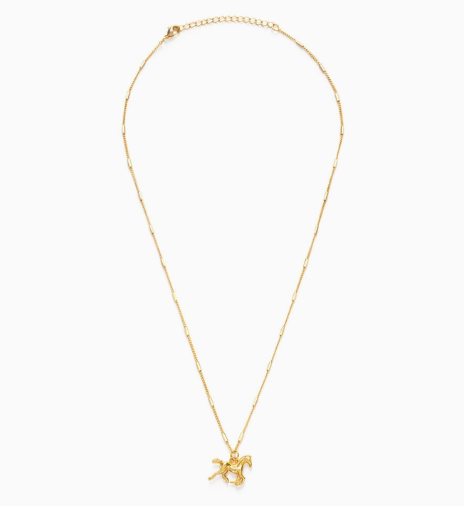 Mi Padre Necklace Gold Plated - Collar Caballo