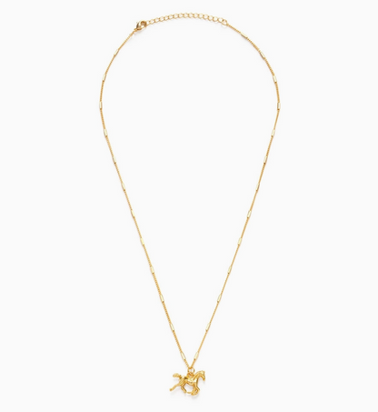 Mi Padre Necklace Gold Plated - Collar Caballo