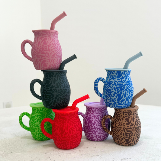 Talavera Inspired Non Spill Sippy Cup Talavera Mug Baby Sippy Cup