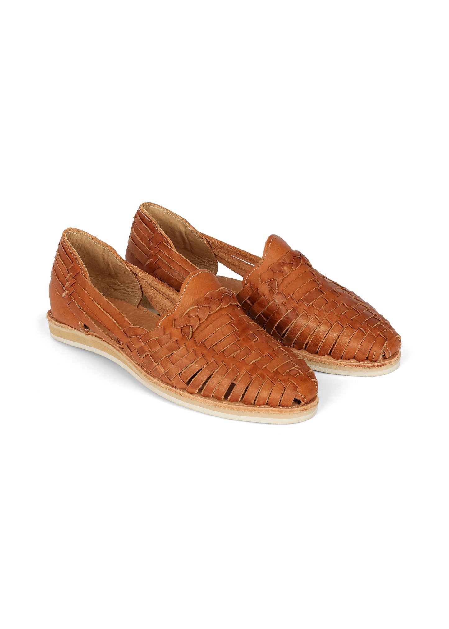 CAMEL LEATHER HUARACHE