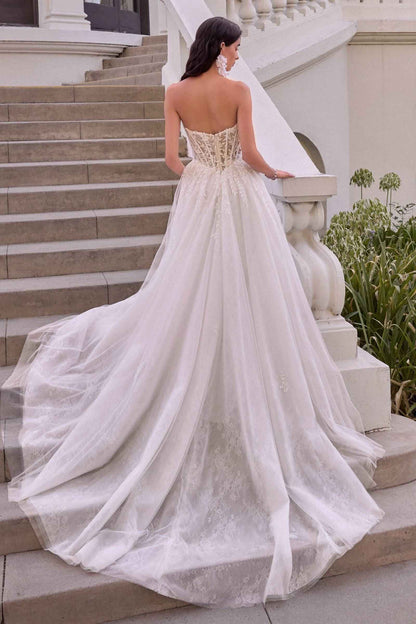 Andrea & Leo WL075 Leaf Motif Layered Tulle Wedding Ball Gown