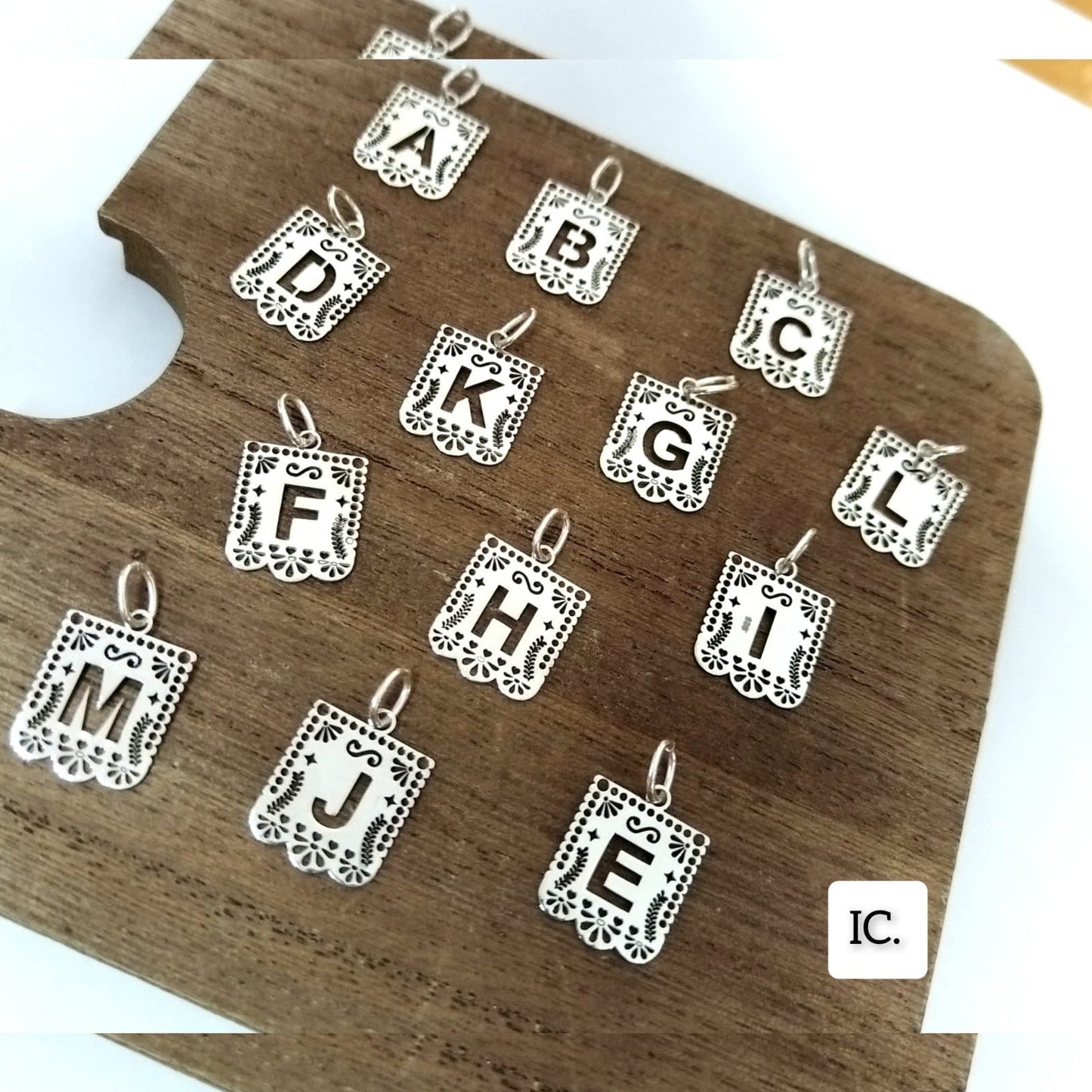 PREORDER Papel picado initial charm
