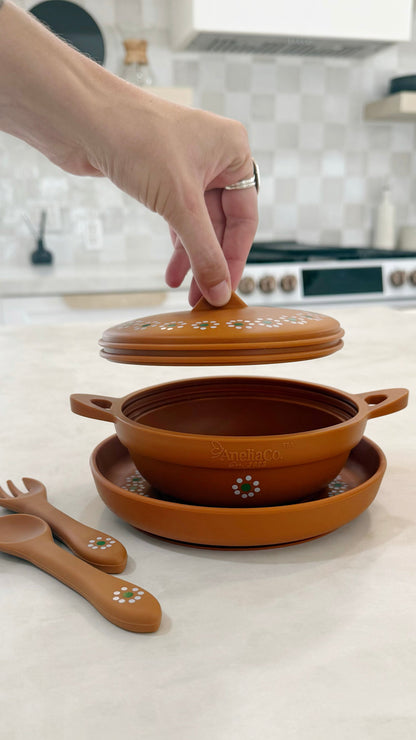 Mexican Clay Plate Baby Mexican Inspired Silicone Barro Meal Set
