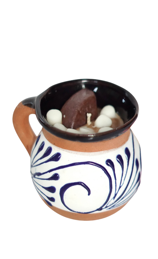 Mexican Hot Chocolate Candle Clay Mug - Vela