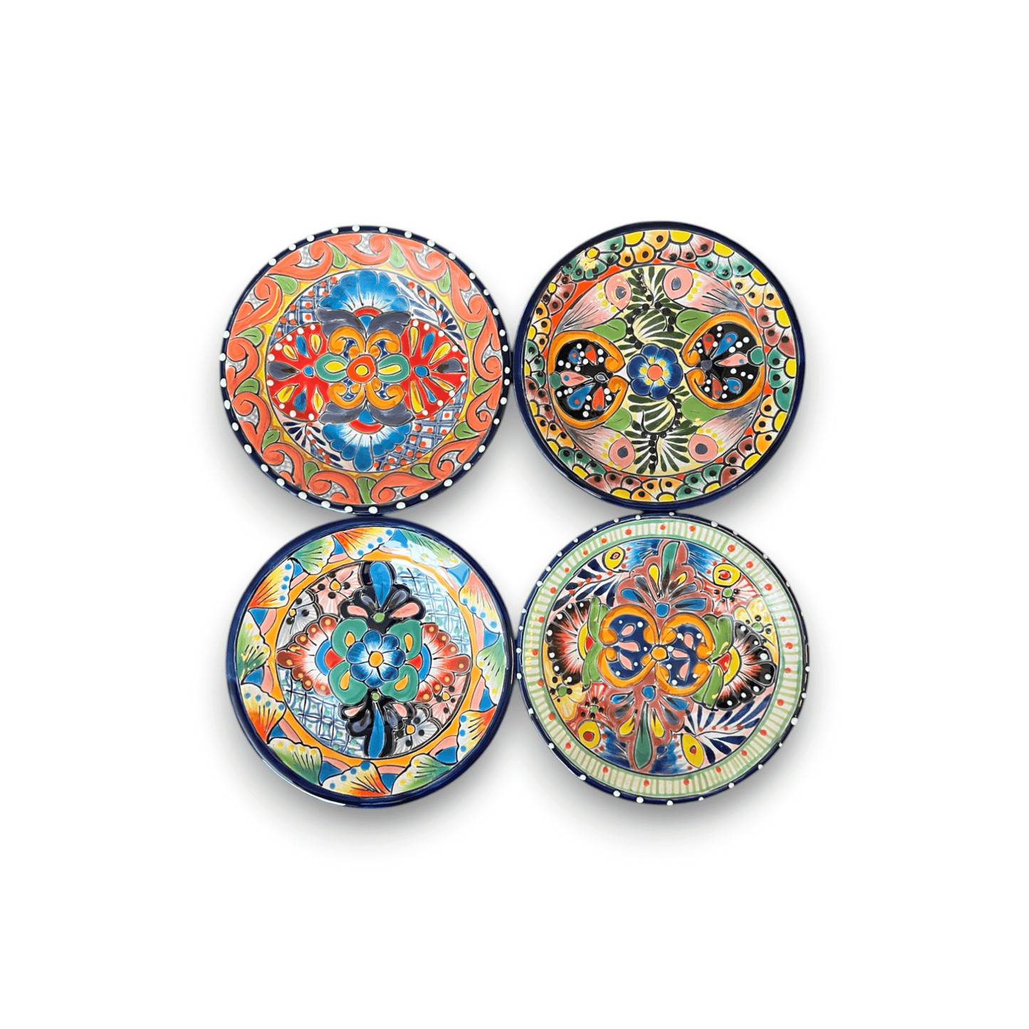 Colorful Talavera Dinnerware Set | 24-Piece Plate Set for 8