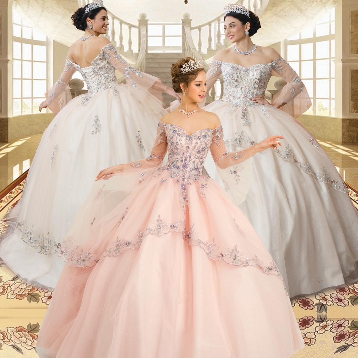 Gowns shine, lace details, light up occasions.