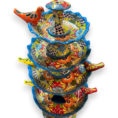 Grand Talavera Garden Fountain | Handcrafted Mexican Art