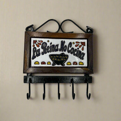 Talavera Key Holder | Handmade Mexican Wall Hook