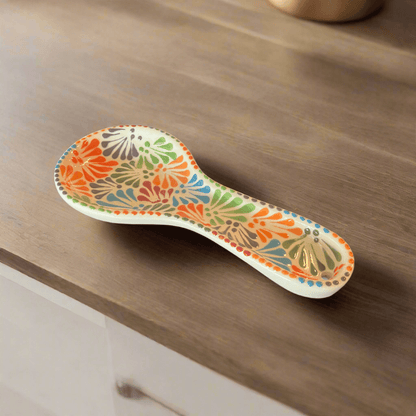 Talavera Spoon Rest | Handmade Mexican Puebla
