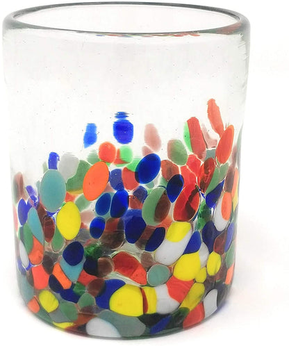 Confetti Carmen Tumbler Glasses - Set of 6 (10 oz each)