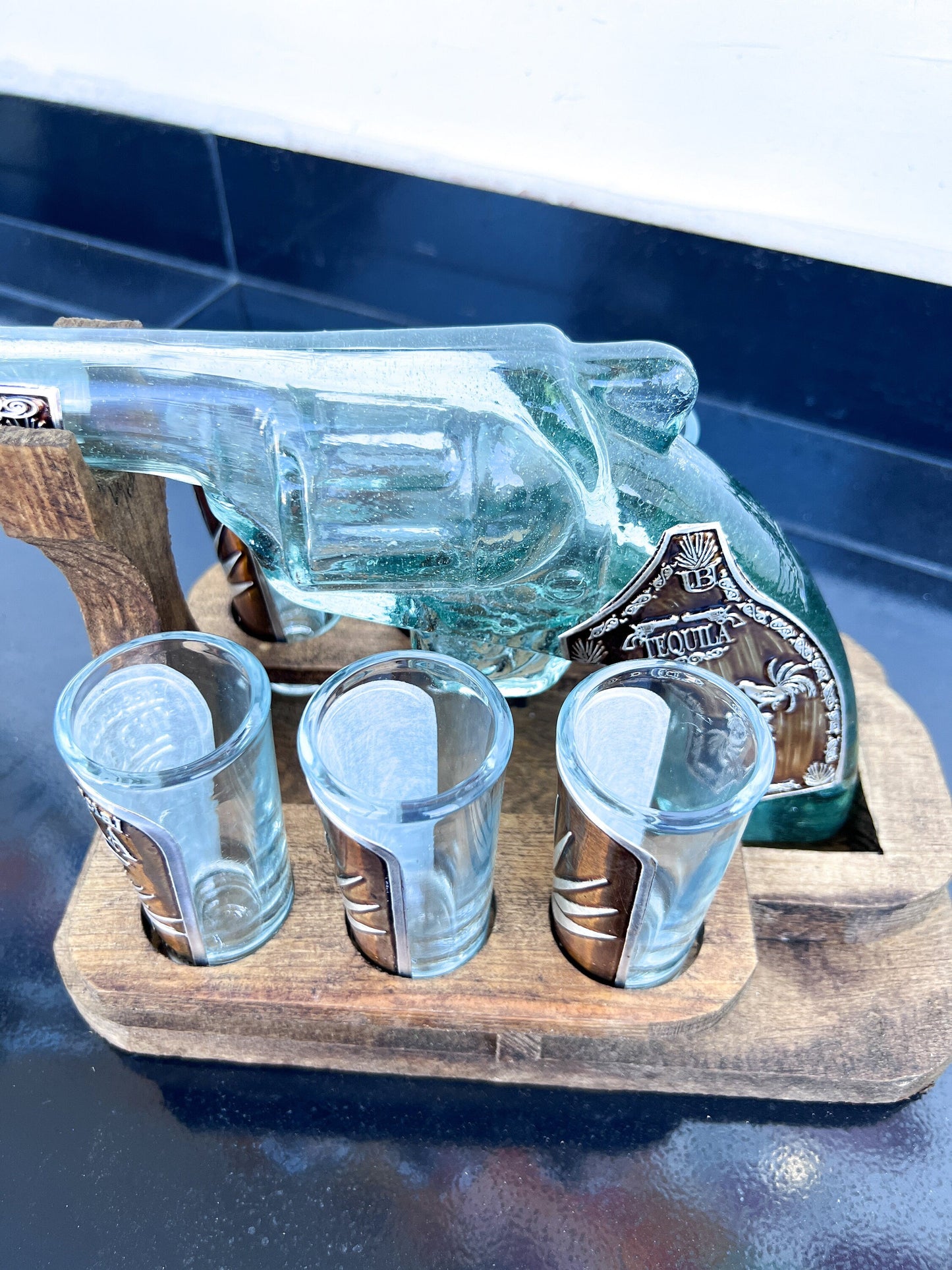 Mexican Tequilero Set - Mexican Tequila Glass Bottle pistolero