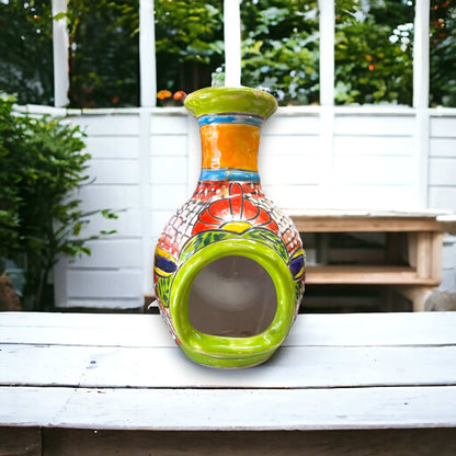 Handmade Talavera Chimney | Vibrant Mexican Ceramic Decor