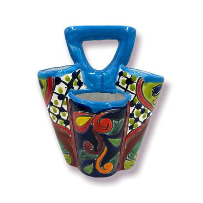 Talavera Utensil Holder | Colorful Handcrafted Mexican Organizer