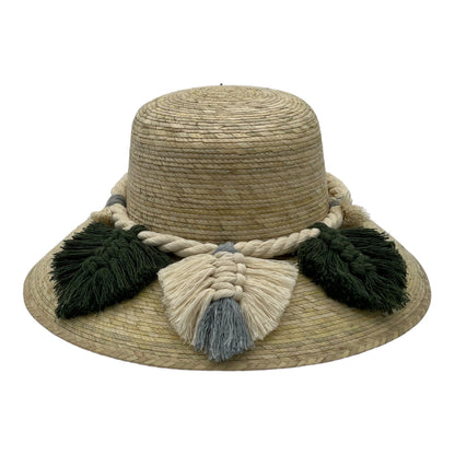 Garden Palm Hat - Leaves Macrame Band