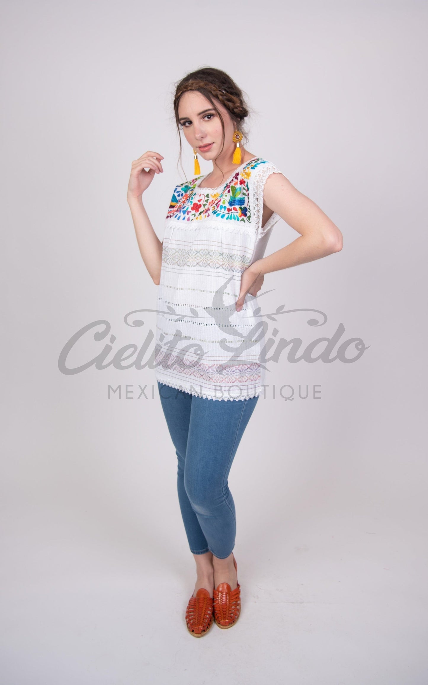 Oaxaca Paloma White Blouse - Blusa Blanca Oaxaca
