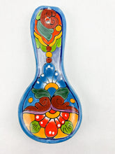 Load image into Gallery viewer, Talavera Spoon Rest 10” Blue Multicolor Beautiful Design Hand Painted Wall Decoration Kitchen
