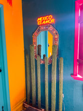 Load image into Gallery viewer, Mexican Punched Tin Mirror 31 INCHES Talavera Tiles Mexican Tiles Mirror
