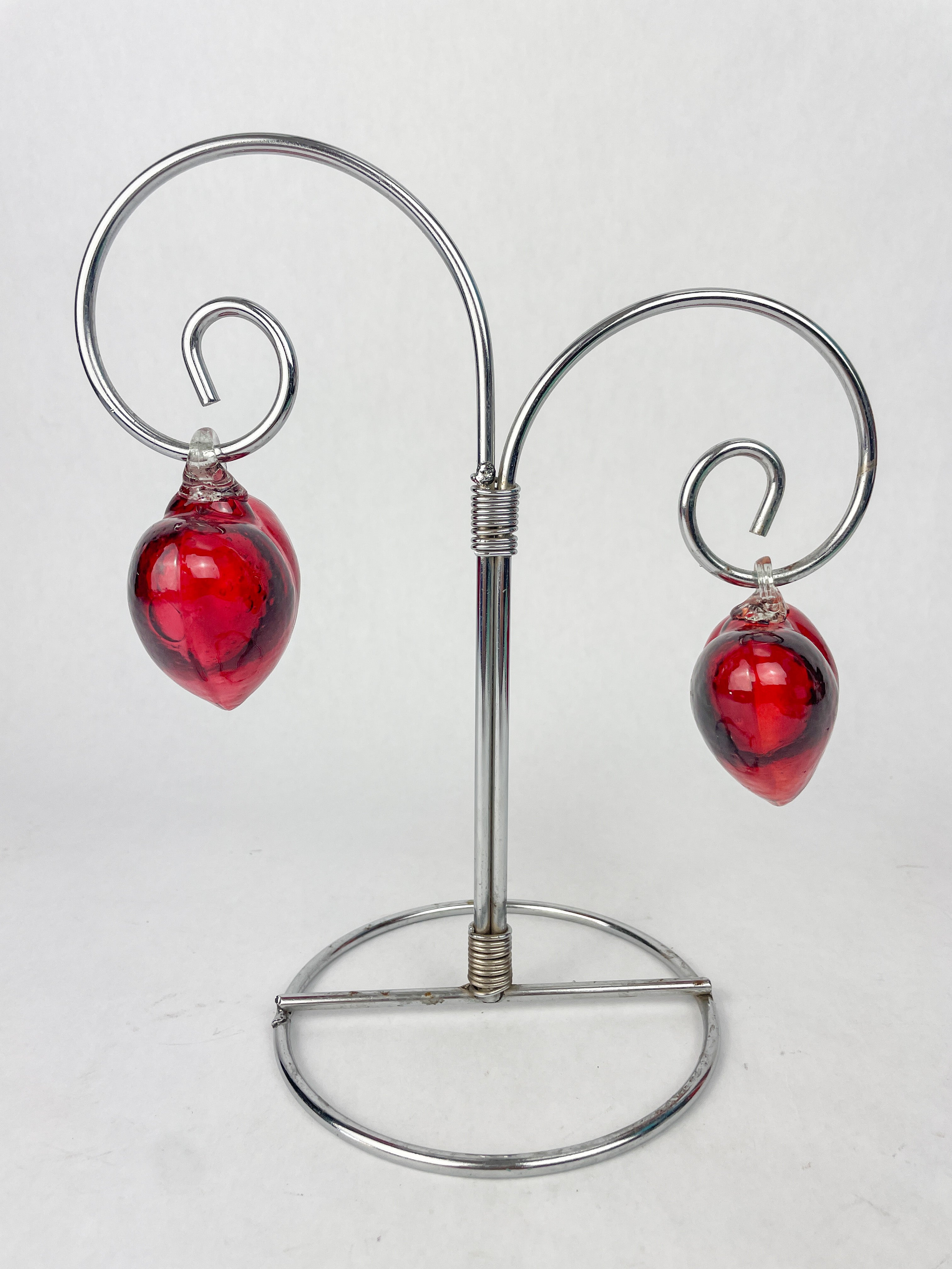 10 hearts of blown glass. hot glass heart, BLOWN GLASS made in Mexico!!