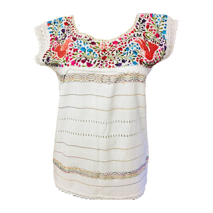 Oaxaca Paloma White Blouse - Blusa Blanca Oaxaca