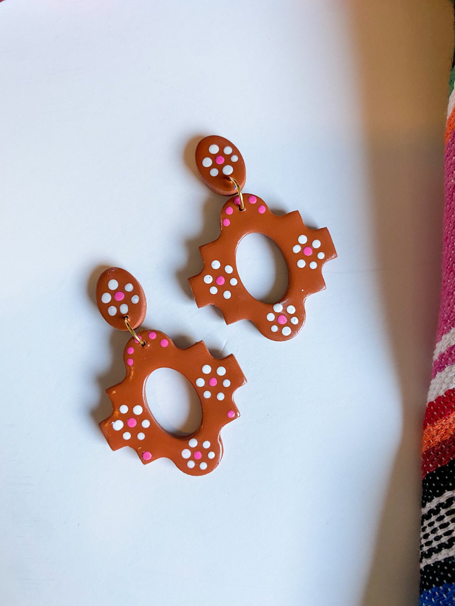 Traditional Mexican Clay Earrings - Aretes de Barro