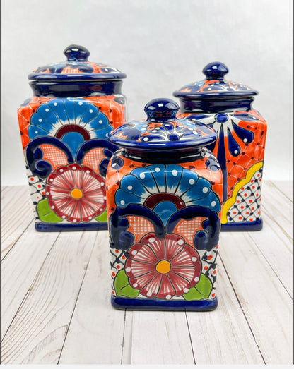Talavera Large Canister Large Containers Cookie Jar Sugar Rice