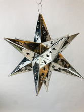 Load image into Gallery viewer, Mexican Tin Star ONLY Moravian Star Tin Punched Star Hanging Star
