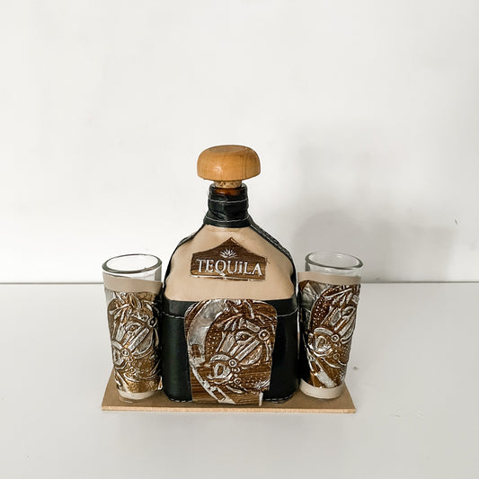 Mexican Shot Glasses Set - Tequilero de 2 shots