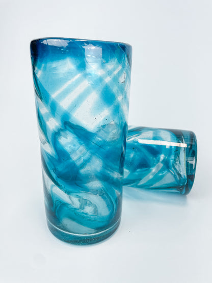 Mexican Glass Tumblers Cabo Glass 2pc Set