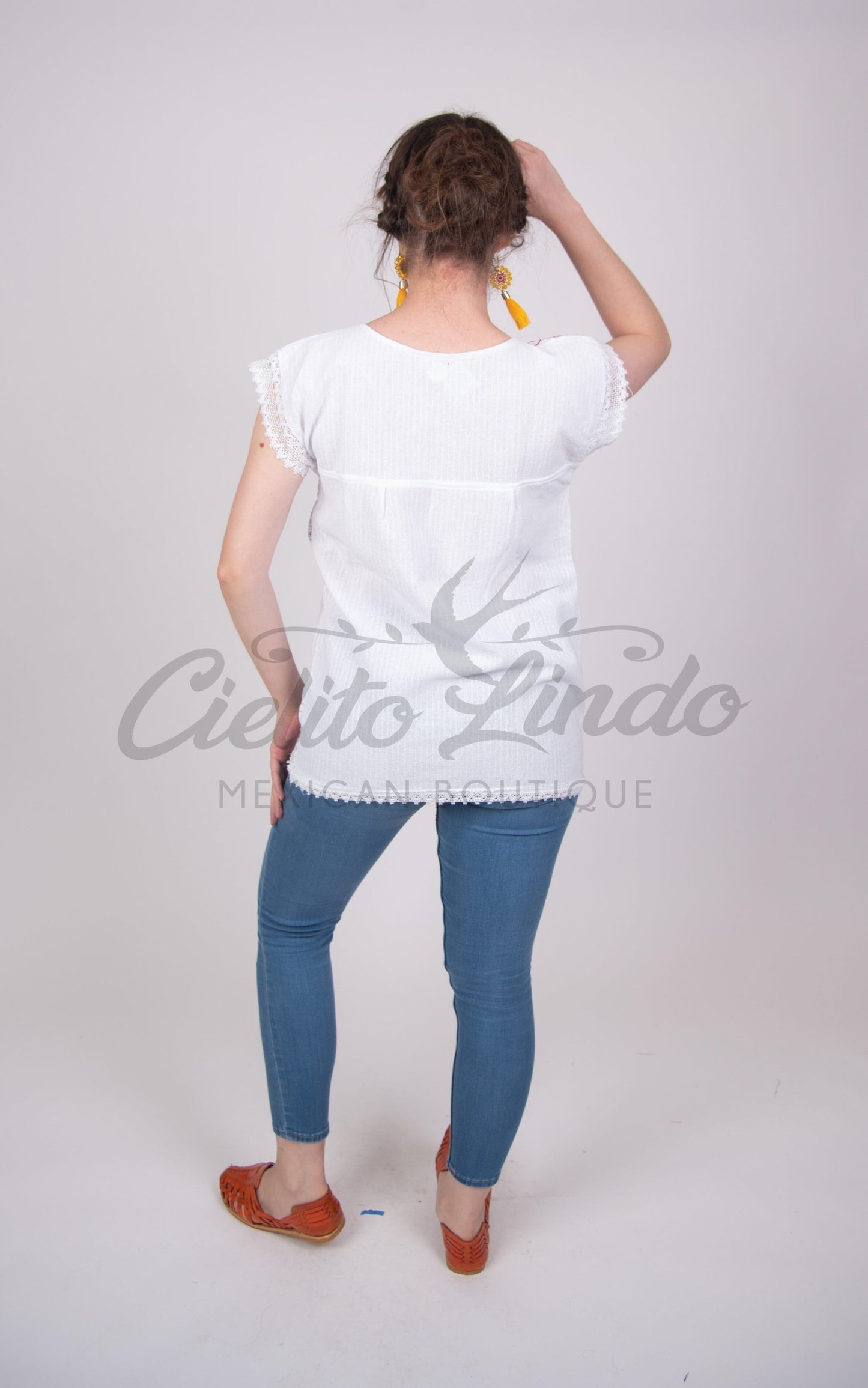Oaxaca Paloma White Blouse - Blusa Blanca Oaxaca