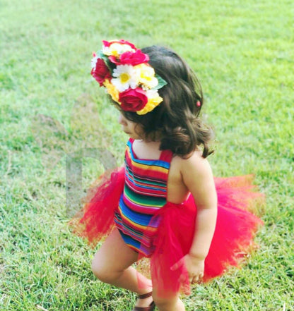 Serape Tutu Romper for Girls - Falda Tutu Bebe