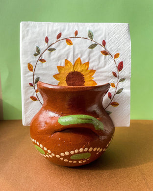 Kitchen & Restaurant Supplies Cazuela De Barro 10“ with Top Clay  Traditional Floral Artisan Artezenia Olla Casserole Mexican
