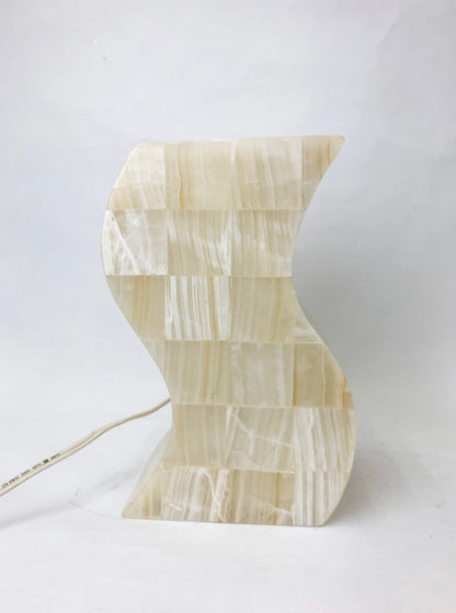 Banded Onyx S Shaped 12 Inches Table Lamp Onyx Marble Lamp