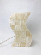 Load image into Gallery viewer, Banded Onyx S Shaped 12 Inches Table Lamp Onyx Marble Lamp
