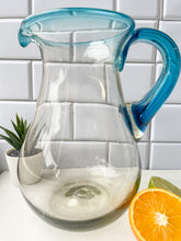 Load image into Gallery viewer, Mexican Glass Pitcher Handblown Glass Pitcher
