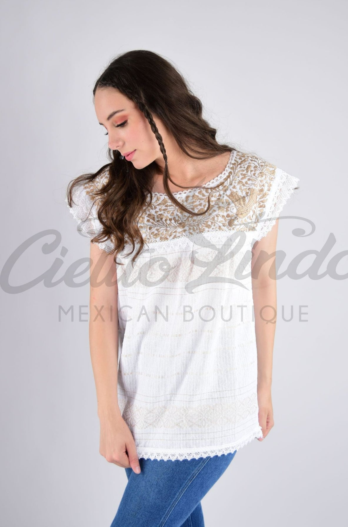 Oaxaca Paloma White Blouse - Blusa Blanca Oaxaca