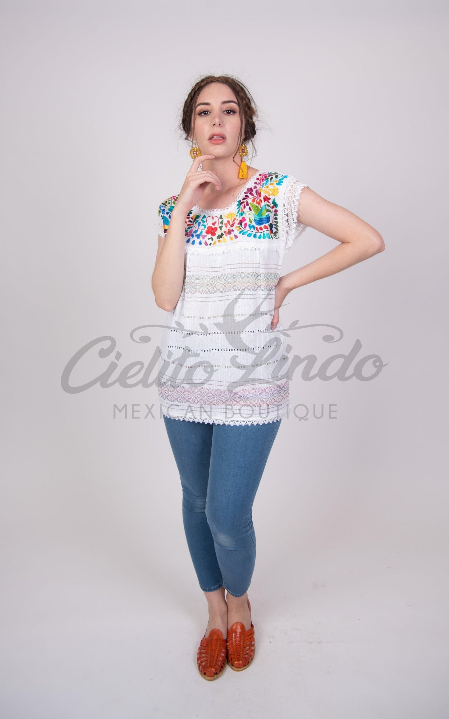 Oaxaca Paloma White Blouse - Blusa Blanca Oaxaca