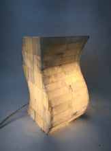 Load image into Gallery viewer, Banded Onyx S Shaped 12 Inches Table Lamp Onyx Marble Lamp
