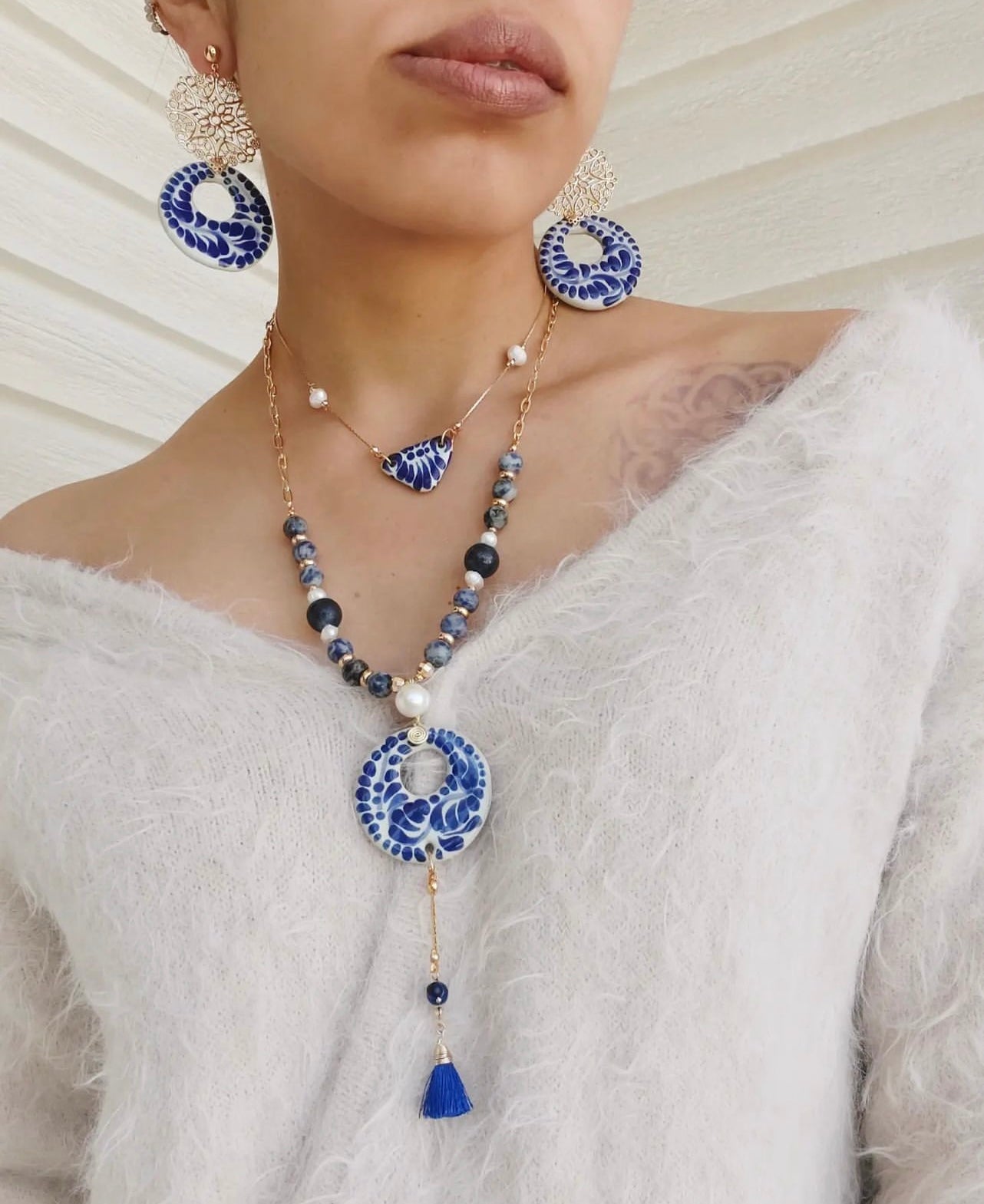 Talavera Necklace gika collection “Chalco”