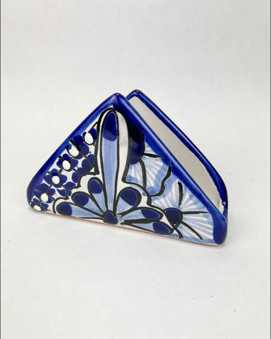 Mexican Napkin Holder Talavera Napkin Holder Table Napkin Holder Blue