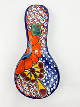 Load image into Gallery viewer, Talavera Spoon Rest 10” Blue Multicolor Beautiful Design Hand Painted Wall Decoration Kitchen
