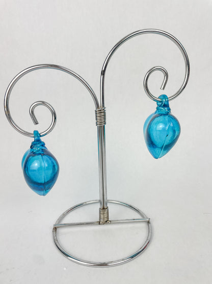 Mexican Glass Hearts With Stand Cabo Hearts Blown Glass Hearts