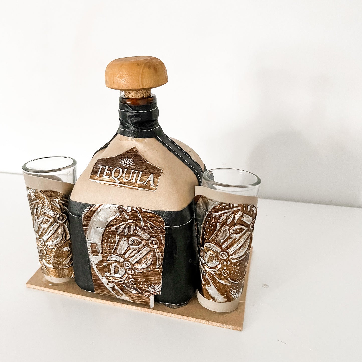 Mexican Shot Glasses Set - Tequilero de 2 shots