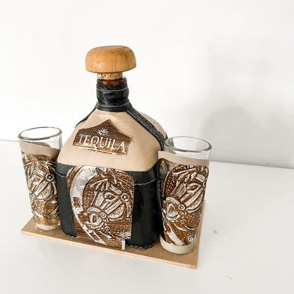 Mexican Shot Glasses Set - Tequilero de 2 shots